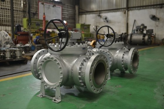 Oil Work Condition 150LB~1500LB Top Entry Ball Valve with Fire Safe and Pneumatic Actuator